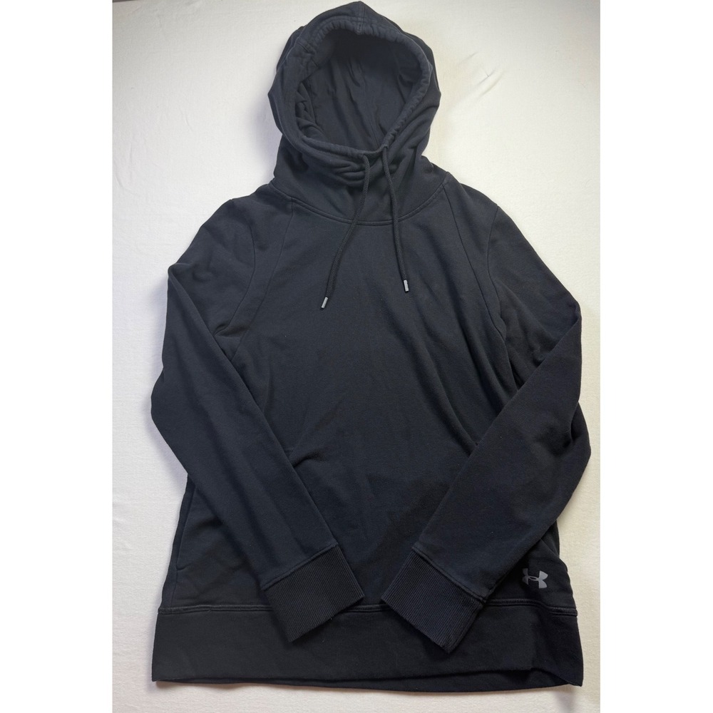 Under Armour Womens Black Keyhole Back Loose Fit Hoodie Sweatshirt Size M-2694
